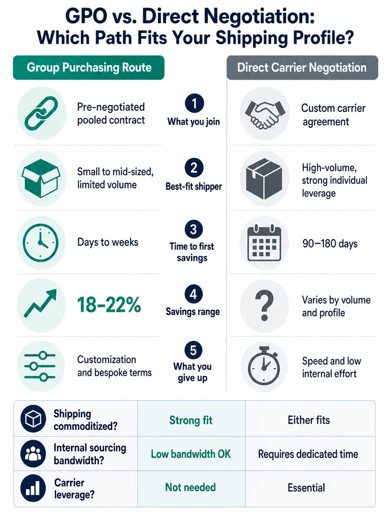 What GPO Shipping Rates Are and When They Make Sense infographic