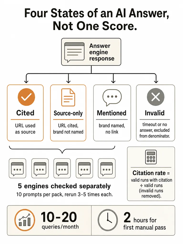 How to Measure AI Citations Without a $10k Tracker infographic