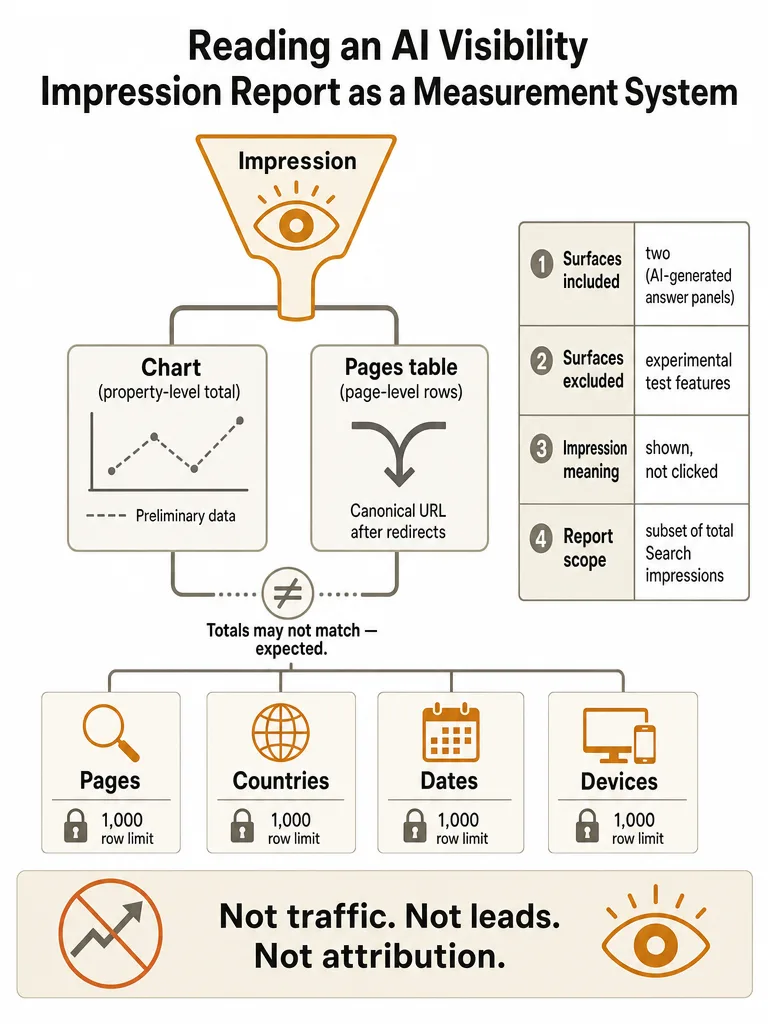 Diagram: How to Read Google's Generative AI Performance Report in Search Console