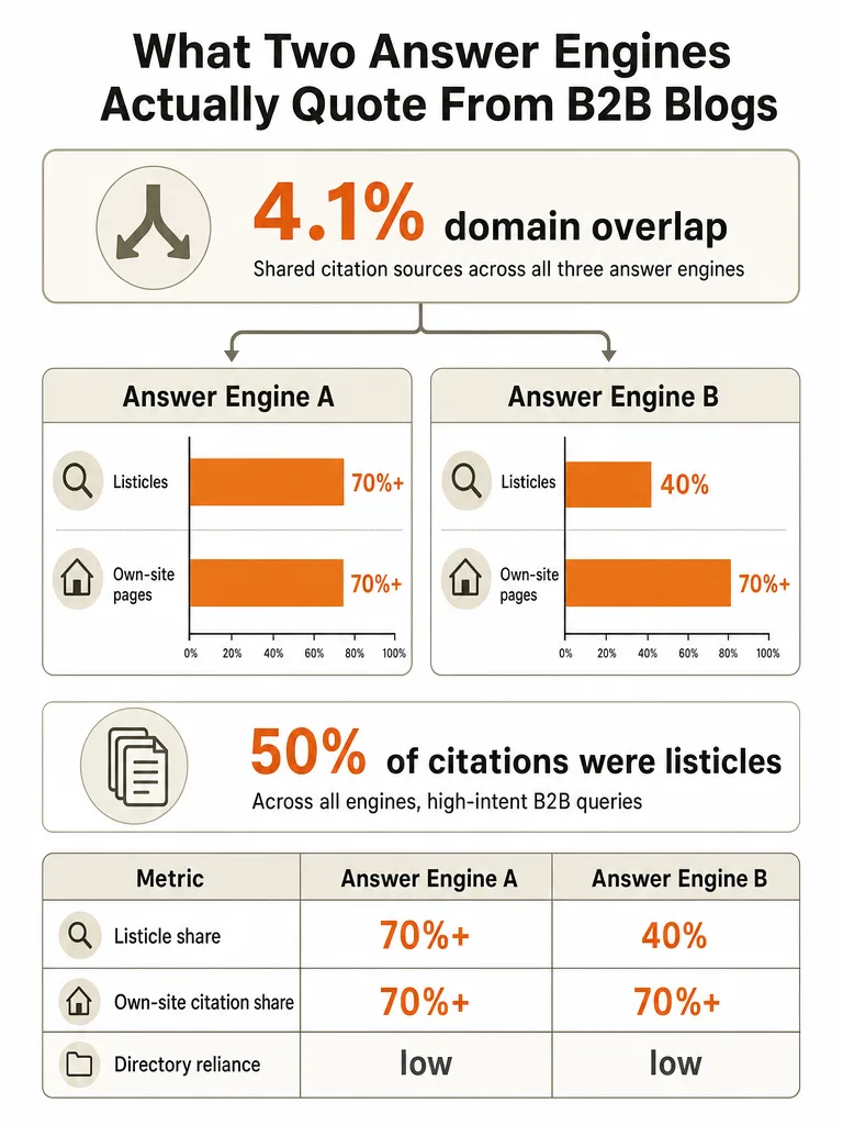 Diagram: What Claude and Gemini Actually Quote From B2B Blogs