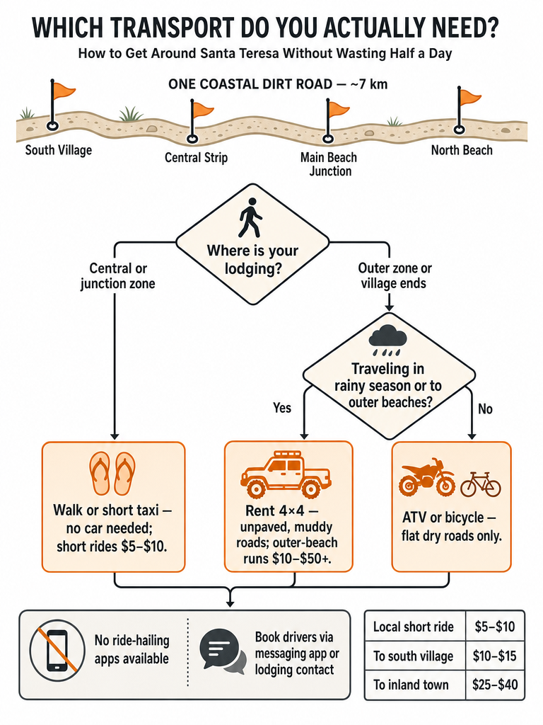 How to Get Around Santa Teresa Without Wasting Half a Day infographic