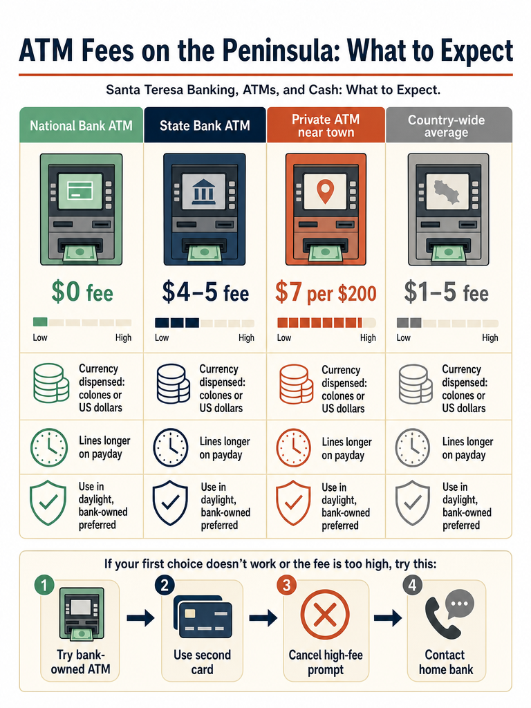 Santa Teresa Banking, ATMs, and Cash: What to Expect infographic