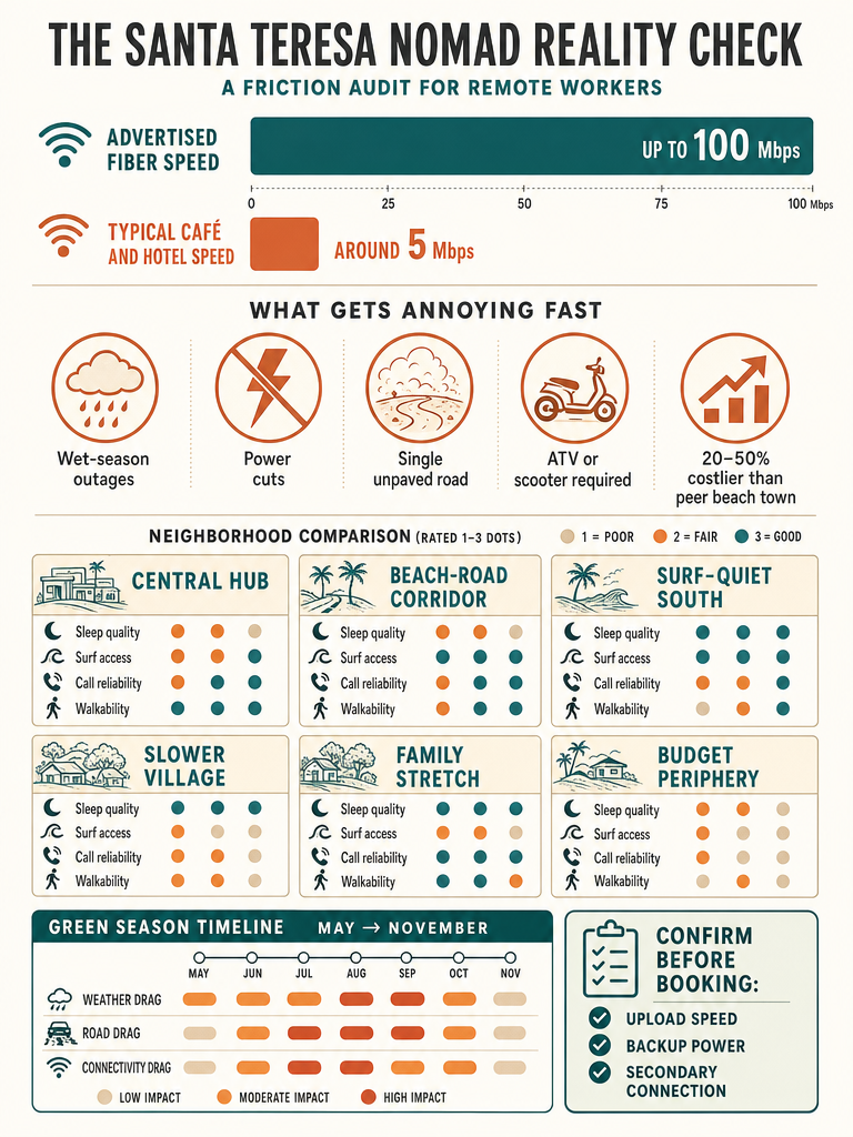 Santa Teresa for Digital Nomads: What Gets Annoying Fast infographic