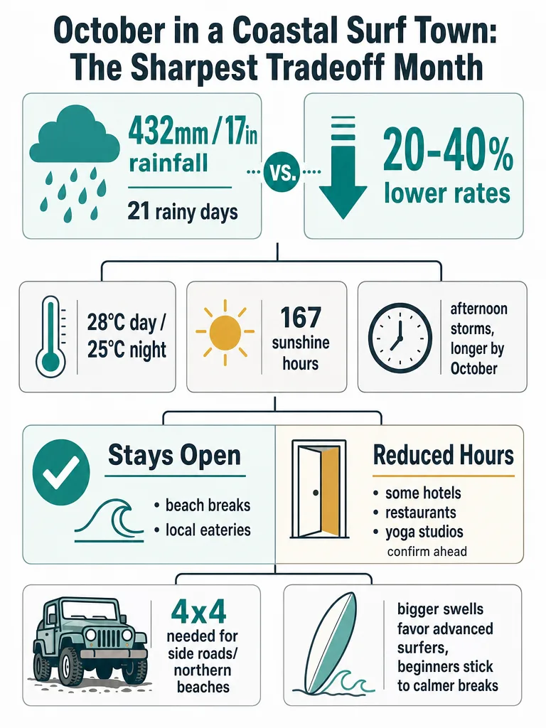 Diagram: Santa Teresa in October: Rain, Crowds, and Rooms