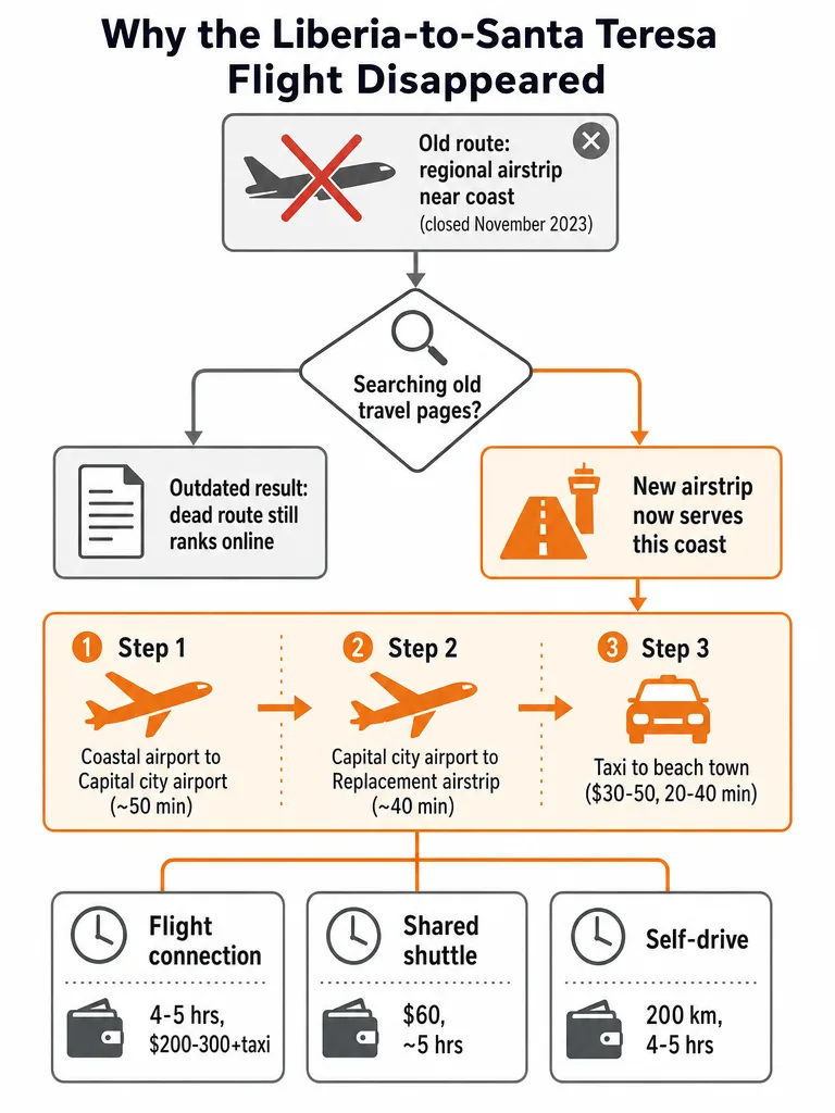 Diagram: Why Are Flights From Liberia to Santa Teresa Hard to Find?