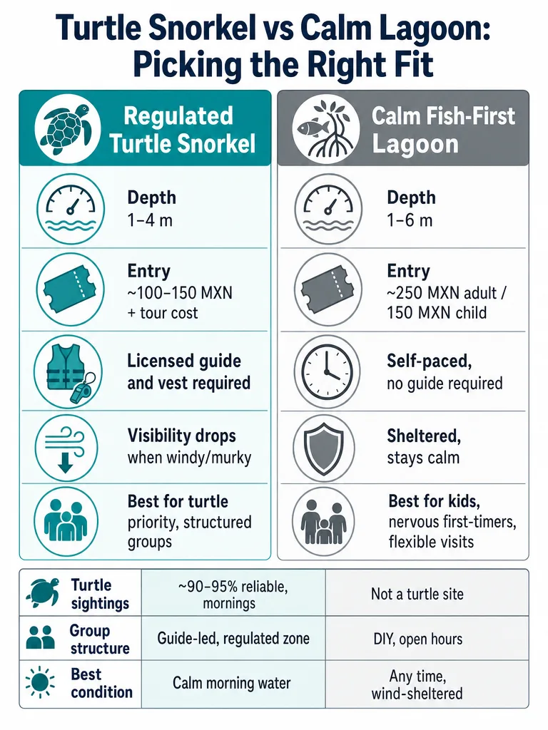Diagram: Akumal vs Yal-Ku Lagoon: Which Snorkeling Trip Fits Your Group?