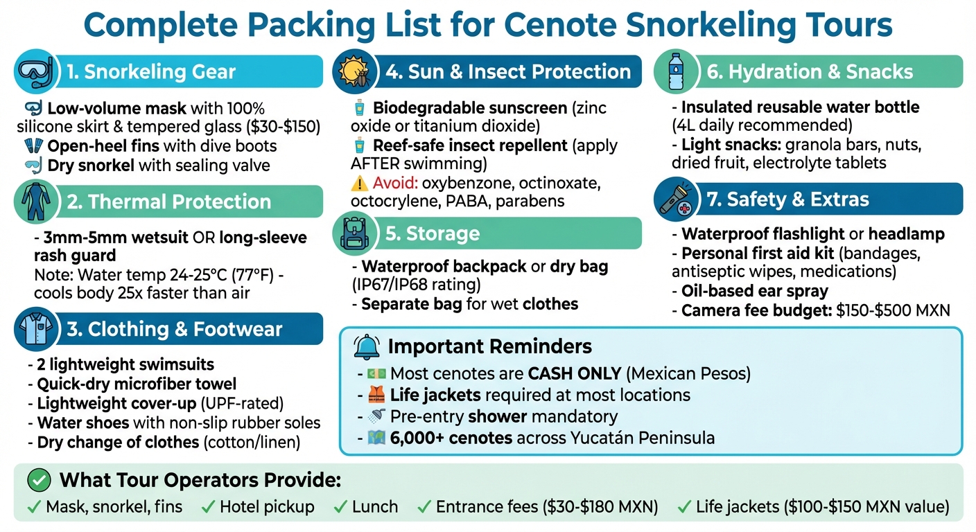 Complete Cenote Snorkeling Packing Checklist