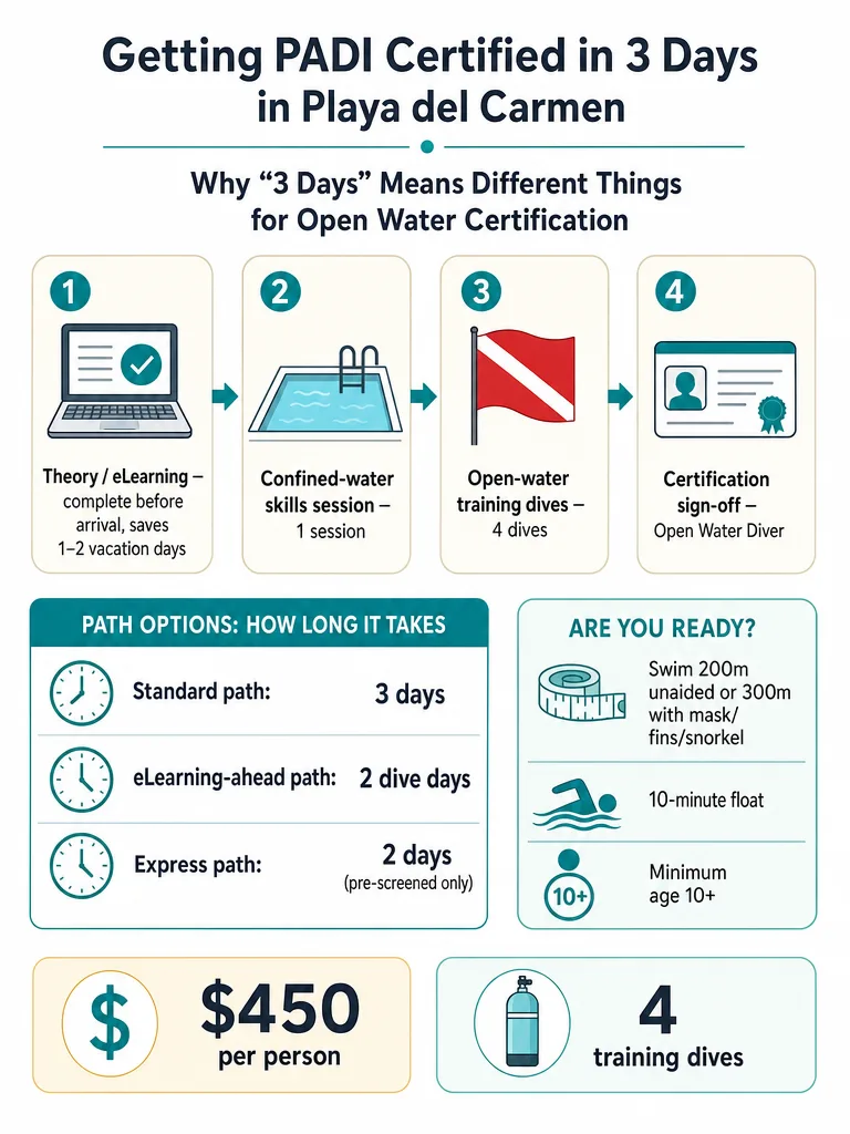Diagram: Getting PADI Certified in 3 Days in Playa del Carmen