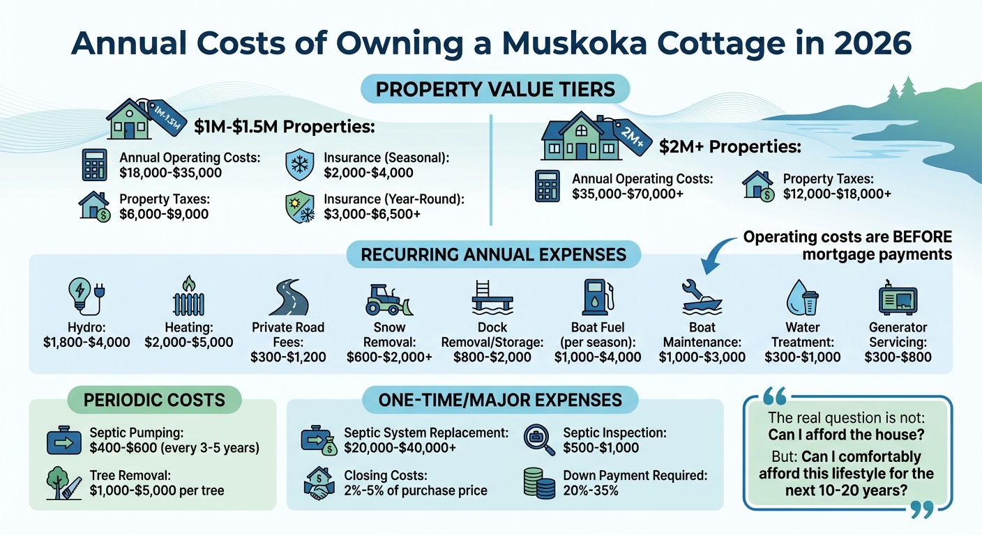 Annual Costs of Owning a Muskoka Cottage: Complete Budget Breakdown