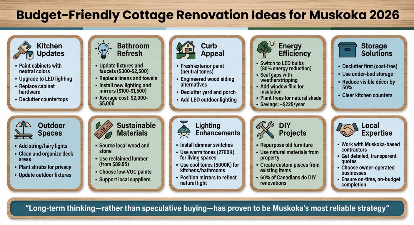 10 Budget-Friendly Cottage Renovation Ideas for Muskoka 2026