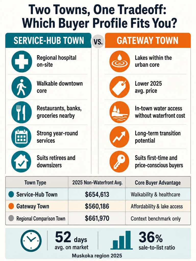 Gravenhurst vs Bracebridge: Which Is Better for Buyers? infographic