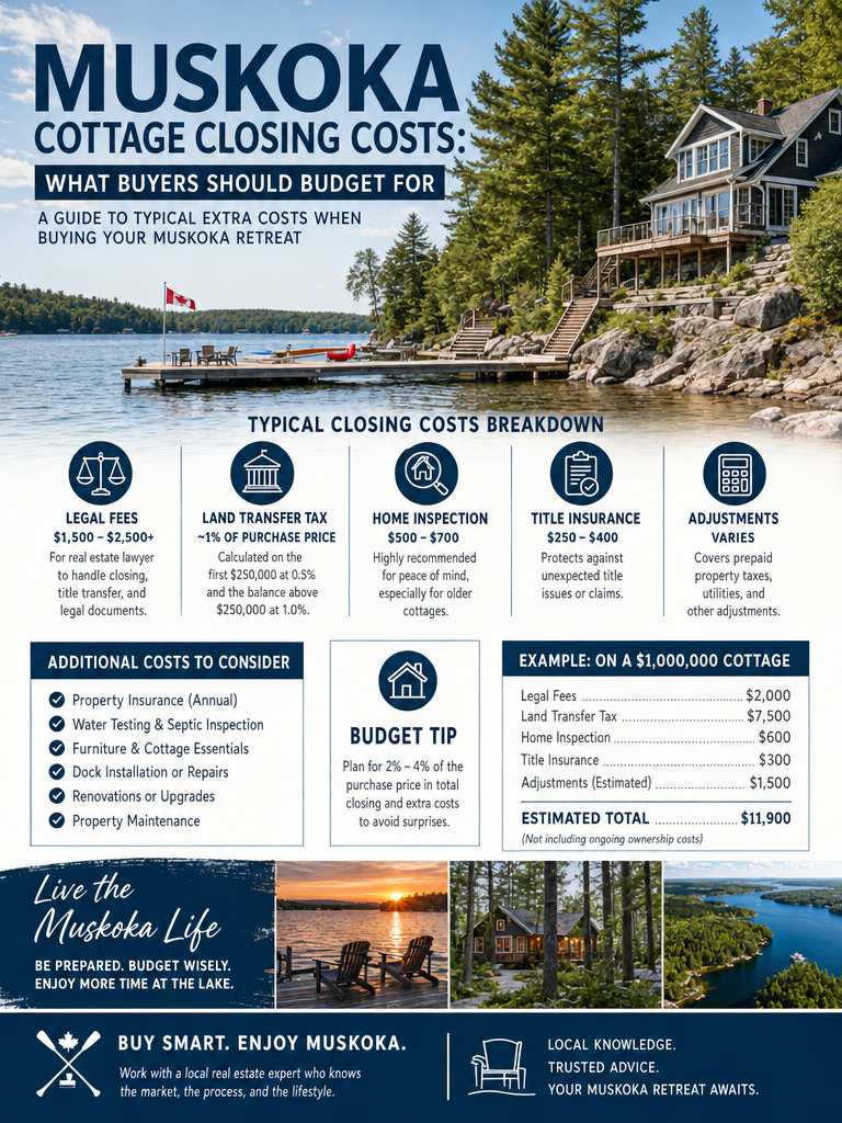 Muskoka Cottage Closing Costs: What Buyers Should Budget For infographic