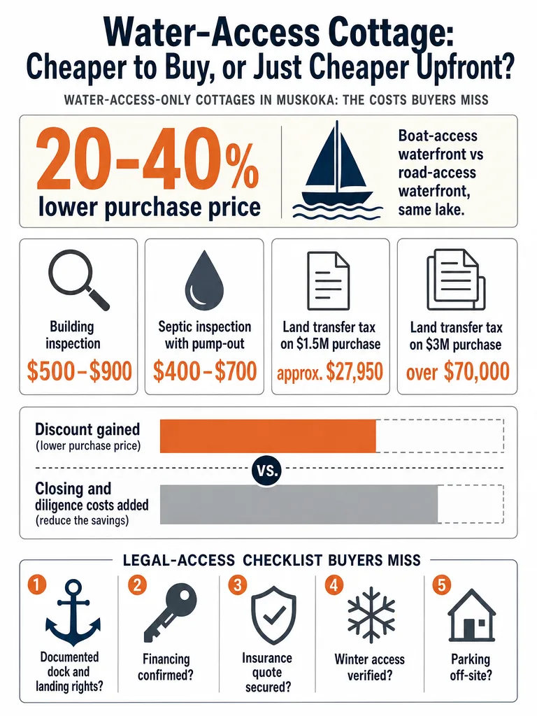 Diagram: Water-Access-Only Cottages in Muskoka: The Costs Buyers Miss