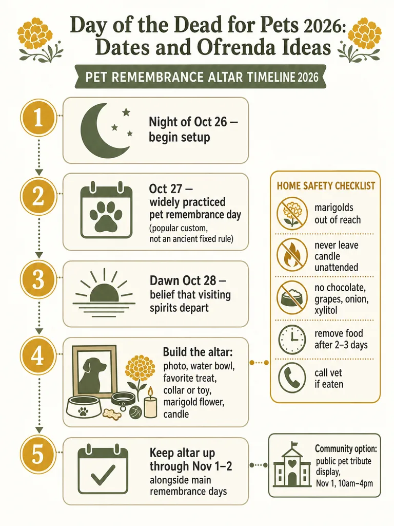 Diagram: Day of the Dead for Pets 2026: Dates and Ofrenda Ideas