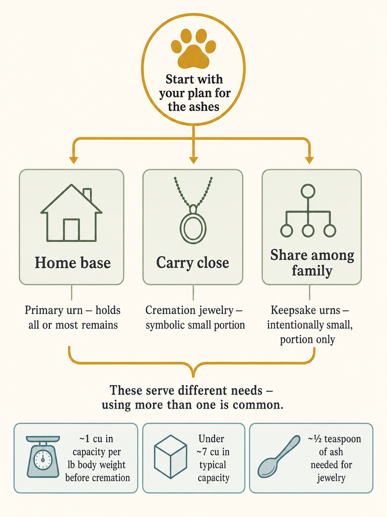 Dog Ashes Jewelry or Urn? How to Choose What Feels Right infographic