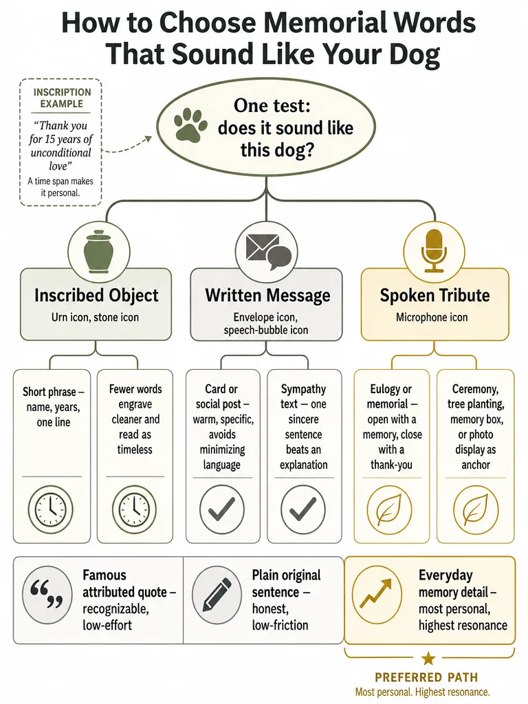 Dog Memorial Quotes That Don’t Sound Generic: 45 Lines to Use infographic