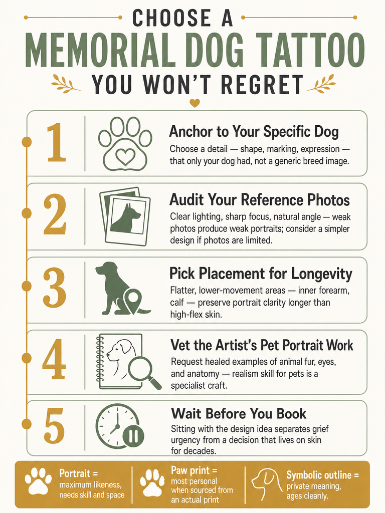 Dog Memorial Tattoos: How to Choose One You Won’t Regret infographic