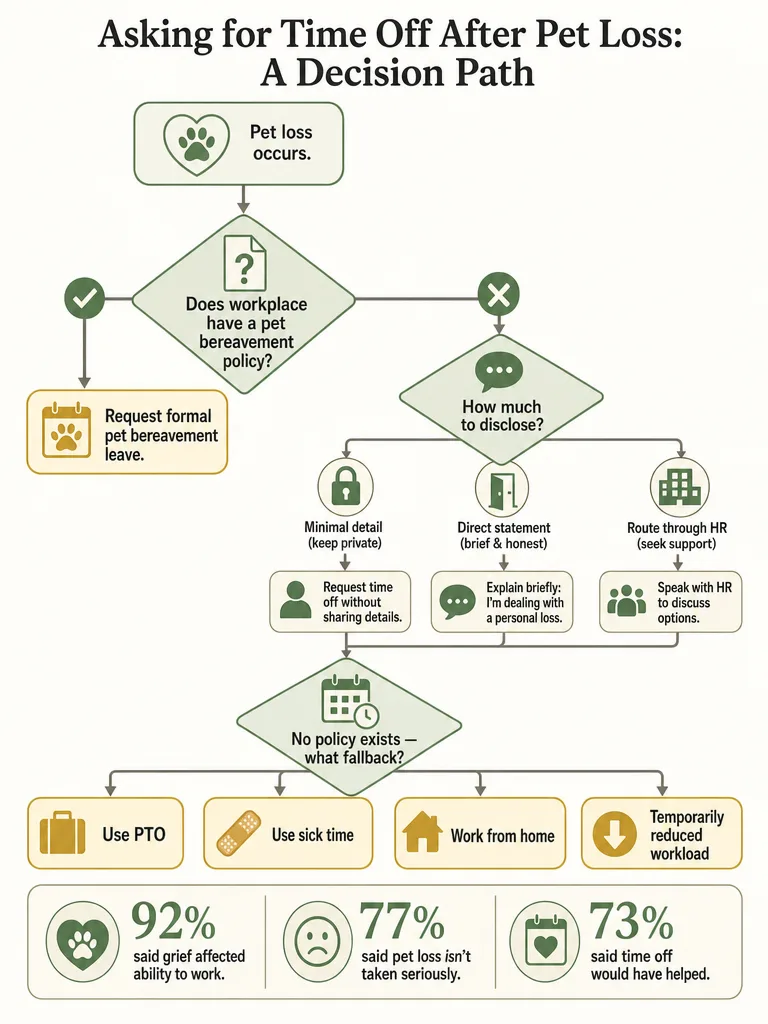 How to Ask for Time Off After Your Dog Dies infographic