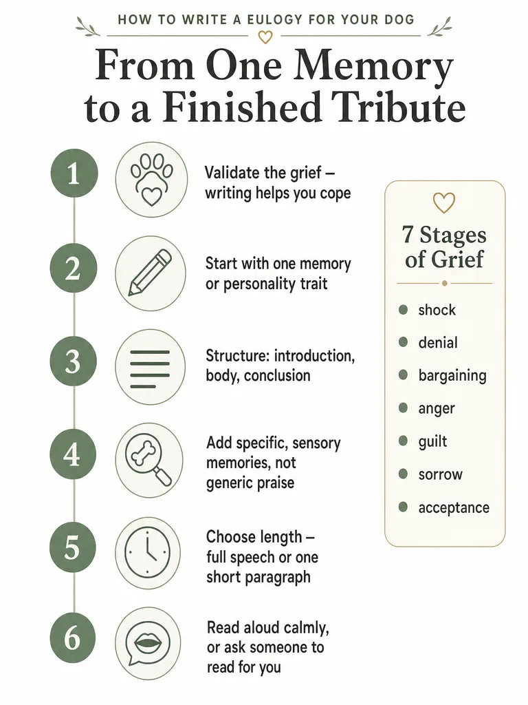How to Write a Eulogy for Your Dog infographic