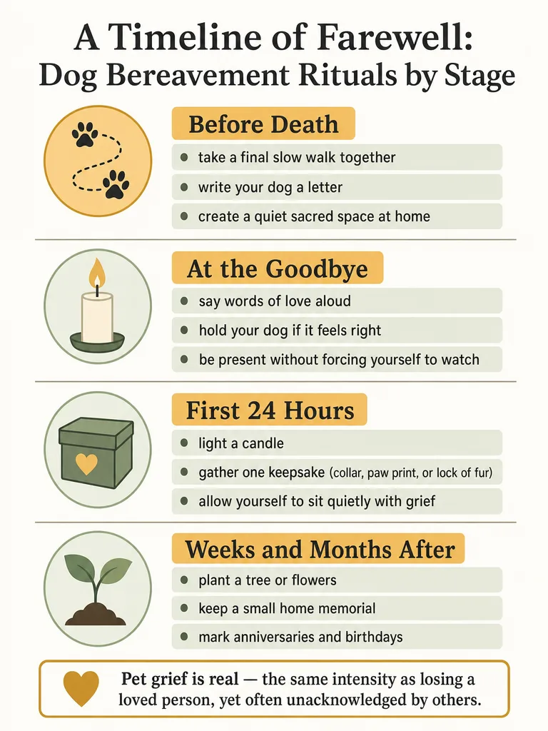 What Are Some Good Bereavement Rituals for a Dog? infographic