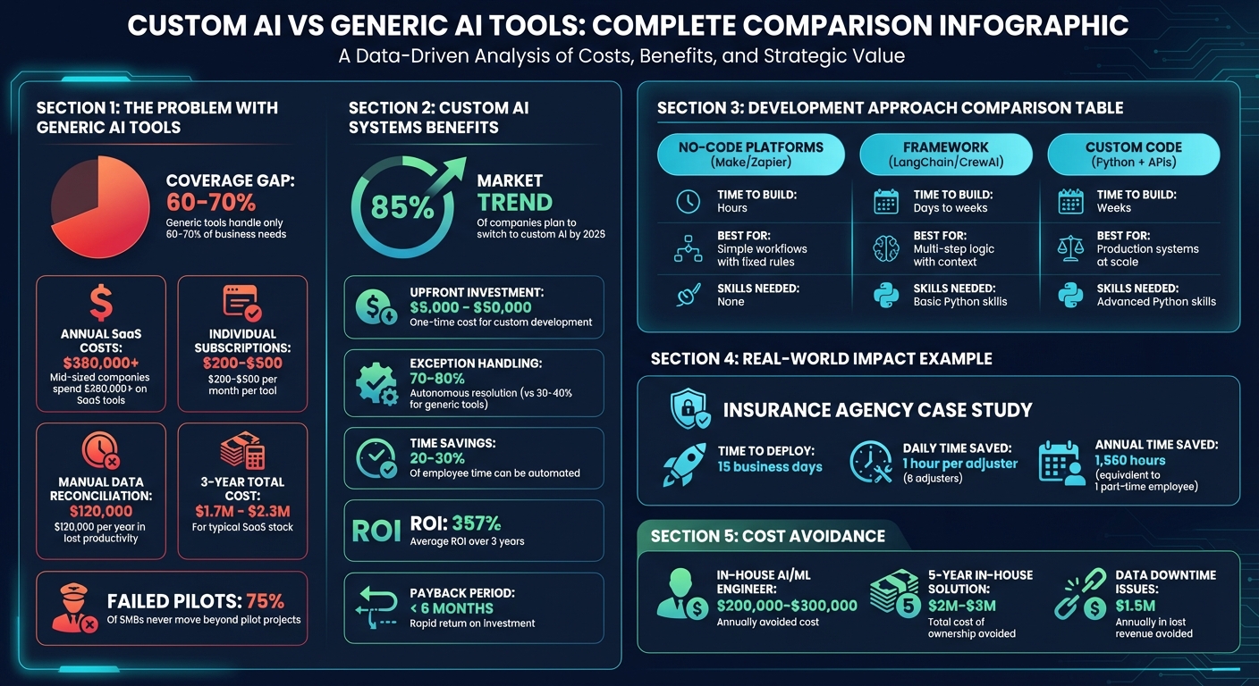 Custom AI vs Generic Tools: Cost Comparison and Business Impact