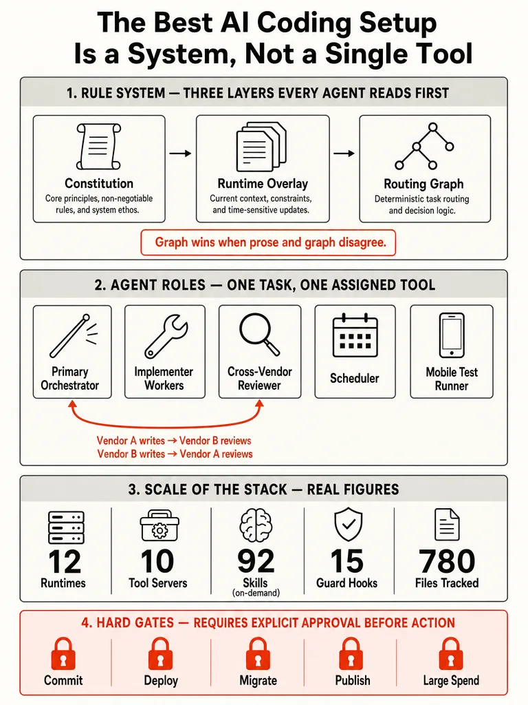 The Best AI Agent Coding Setup for 2026 infographic